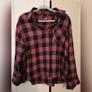 Timberland Red and Black Checkered Shirt